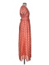 Max Studio 100% Polyester Paisley Orange Red Casual Dress Size XXS (estimated) - photo 4