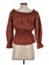 Tularosa 100% Nylon Brown 3/4 Sleeve Blouse Size S - photo 2