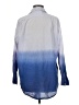 Letarte Color Block Blue Long Sleeve Button-Down Shirt Size M - photo 2