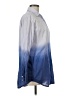 Letarte Color Block Blue Long Sleeve Button-Down Shirt Size M - photo 4