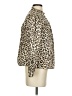 J.Crew 100% Cotton Animal Print Tan Long Sleeve Blouse Size XXS - photo 4