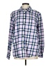 Lands' End Plaid Purple Long Sleeve Button-Down Shirt Size L - photo 1