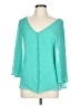 Ariella 100% Polyester Teal 3/4 Sleeve Blouse Size L - photo 1