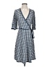 Max Studio Houndstooth Blue Casual Dress Size S - photo 1