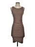 Leith Solid Brown Casual Dress Size XXS - photo 1