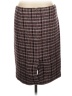 Theory Houndstooth Burgundy Wool Skirt Size 12 - photo 2