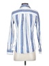 Ann Taylor LOFT Stripes Blue Long Sleeve Button-Down Shirt Size XS - photo 2