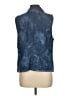 Chico's Metallic Blue Denim Vest Size Lg (2) - photo 2