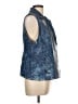 Chico's Metallic Blue Denim Vest Size Lg (2) - photo 4
