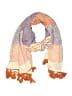 Shiraleah 100% Viscose Orange Purple Scarf One size - photo 1