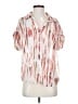 DKNY 100% Polyester Ivory Short Sleeve Blouse Size S - photo 1