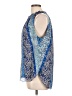 Elie Tahari 100% Polyester Blue Sleeveless Blouse Size L - photo 5