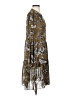 BCBGMAXAZRIA 100% Polyester Print Brown Casual Dress Size S - photo 4