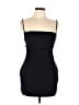 Solemio Solid Black Cocktail Dress Size L - photo 1
