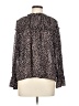 Who What Wear 100% Polyester Animal Print Black Long Sleeve Blouse Size L - photo 1