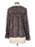 Who What Wear 100% Polyester Animal Print Black Long Sleeve Blouse Size L - photo 2