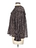 Who What Wear 100% Polyester Animal Print Black Long Sleeve Blouse Size L - photo 5