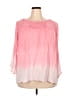 Unique Spectrum 100% Rayon Pink 3/4 Sleeve Blouse Size 3X - photo 1