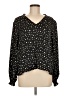 Aqua 100% Polyester Black Long Sleeve Blouse Size M - photo 1