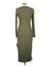 Shein Solid Green Casual Dress Size L - photo 2