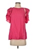 Glam Pink Short Sleeve Blouse Size S - photo 1