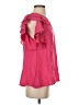 Glam Pink Short Sleeve Blouse Size S - photo 4