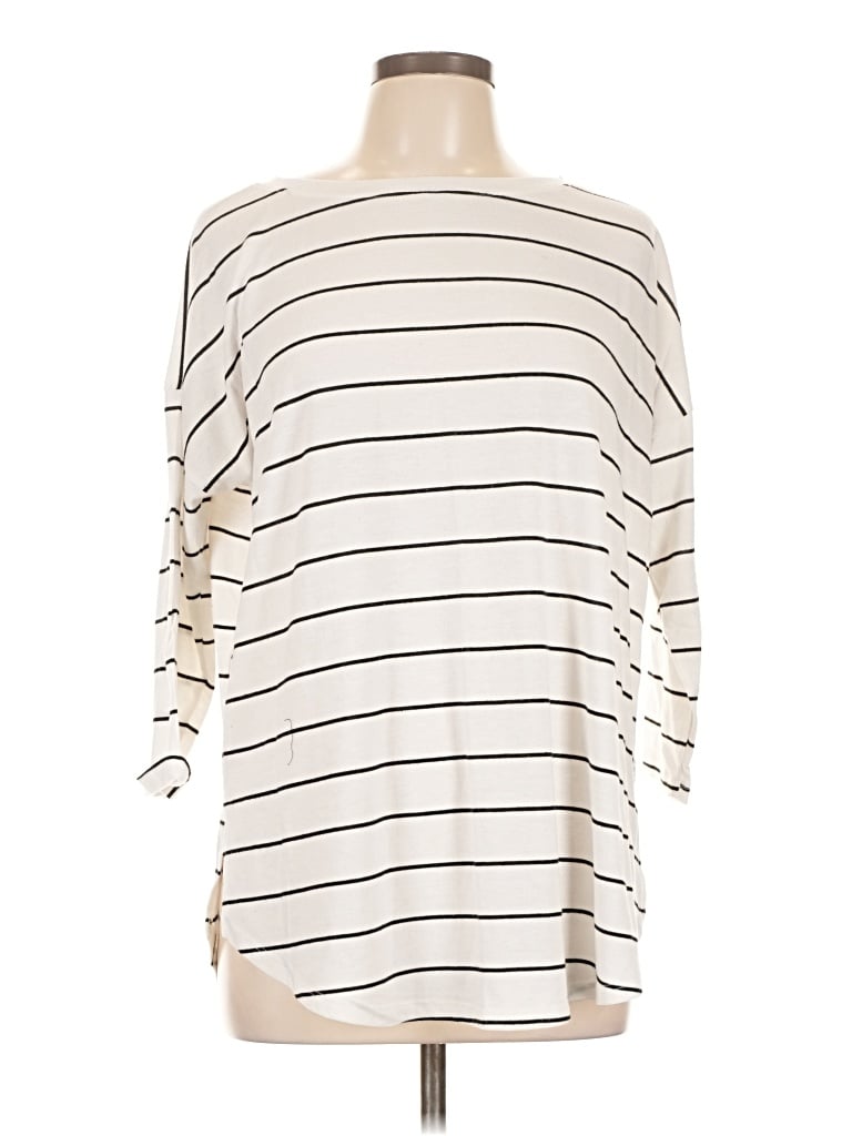 Pre-owned Just Be ... 3/4 Sleeve T-shirt In White