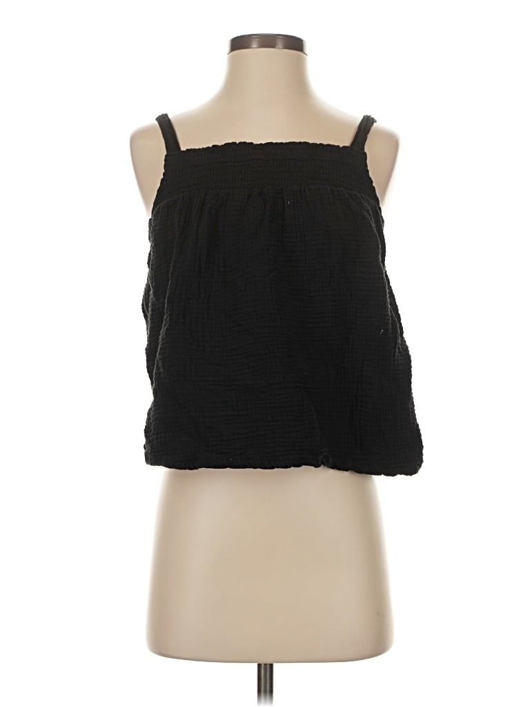 Pre-owned Joyspun Sleeveless Blouse In Black