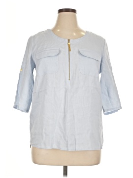 Ellen Tracy 3/4 Sleeve Button Down Shirt