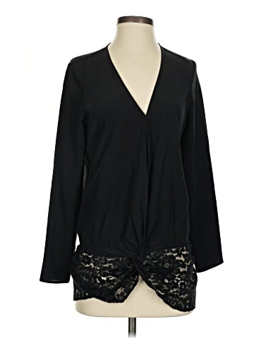 Beyond Vintage Long Sleeve Silk Top (view 1)