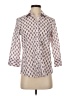 Foxcroft Print Ivory 3/4 Sleeve Button-Down Shirt Size 4 - photo 1