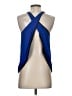 A.L.C. 100% Viscose Blue Sleeveless Blouse Size S - photo 2