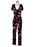Express Floral Black Jumpsuit Size S - photo 1