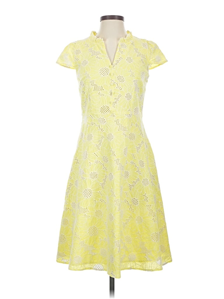 Talbots Cocktail Dress In Yellow