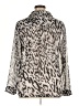 Chico's Animal Print Silver Long Sleeve Blouse Size XL (3) - photo 2