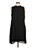 DR2 100% Polyester Solid Black Casual Dress Size M - photo 1