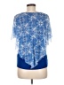 Naif Blue Short Sleeve Blouse Size M - photo 2