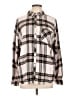Maurices Plaid Ivory Long Sleeve Button-Down Shirt Size L - photo 1