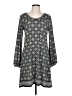 Max Studio Print Gray Casual Dress Size L - photo 1
