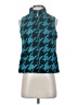 Relativity 100% Polyester Houndstooth Teal Vest Size S (petite) - photo 1
