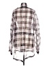 RtA Denim 100% Polyester Plaid Silver Long Sleeve Blouse Size L - photo 2