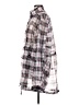 RtA Denim 100% Polyester Plaid Silver Long Sleeve Blouse Size L - photo 5