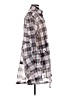RtA Denim 100% Polyester Plaid Silver Long Sleeve Blouse Size L - photo 4