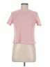 Shein 100% Polyester Tweed Pink Short Sleeve T-Shirt Size 6 - photo 1