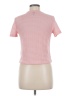 Shein 100% Polyester Tweed Pink Short Sleeve T-Shirt Size 6 - photo 2