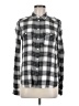 Paige Plaid Silver Long Sleeve Button-Down Shirt Size M - photo 1