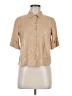 MAX 100% Viscose Stars Tan Short Sleeve Blouse Size M - photo 1