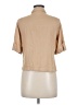 MAX 100% Viscose Stars Tan Short Sleeve Blouse Size M - photo 2