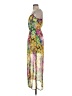 Jessica Simpson 100% Polyester Tie-dye Yellow Green Cocktail Dress Size S - photo 5