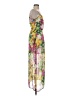 Jessica Simpson 100% Polyester Tie-dye Yellow Green Cocktail Dress Size S - photo 4